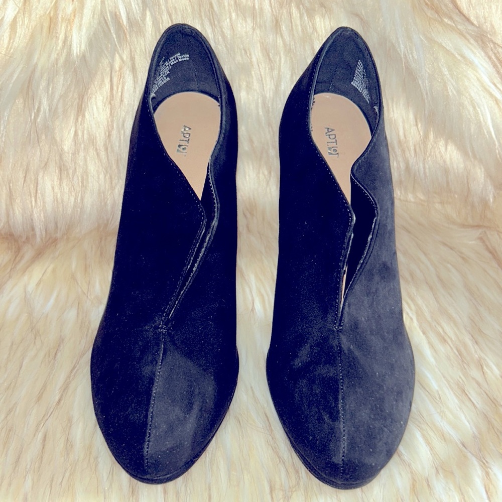 Apt.9 Black Suede Heels